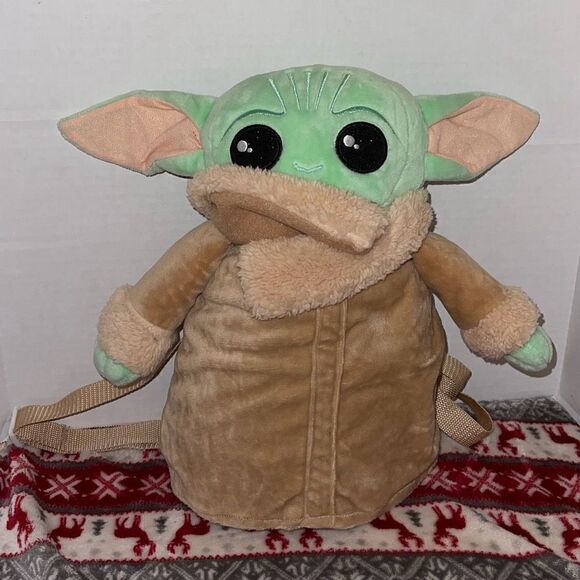 Disney + Mandalorin “The Child” Baby Yoda Grogu plush 13” plush backpack - Picture 1 of 5